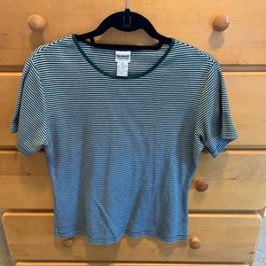 Sostanza contemporary apparel green/ white tshirt